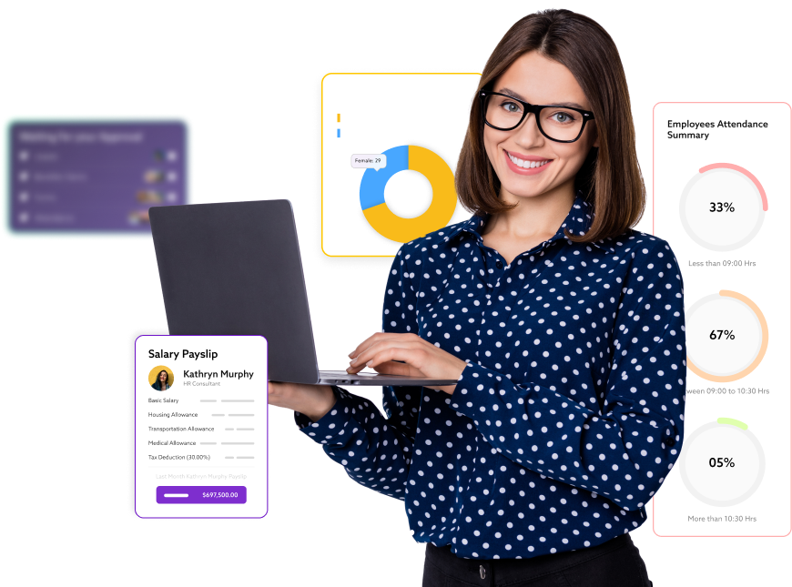 Woman with laptop